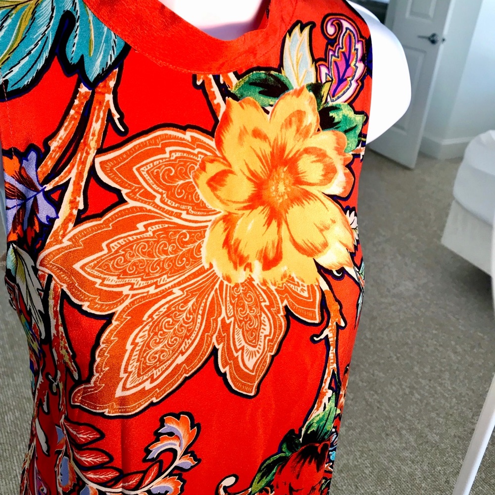 Brand new halter top dress! Vibrant floral! Maeve